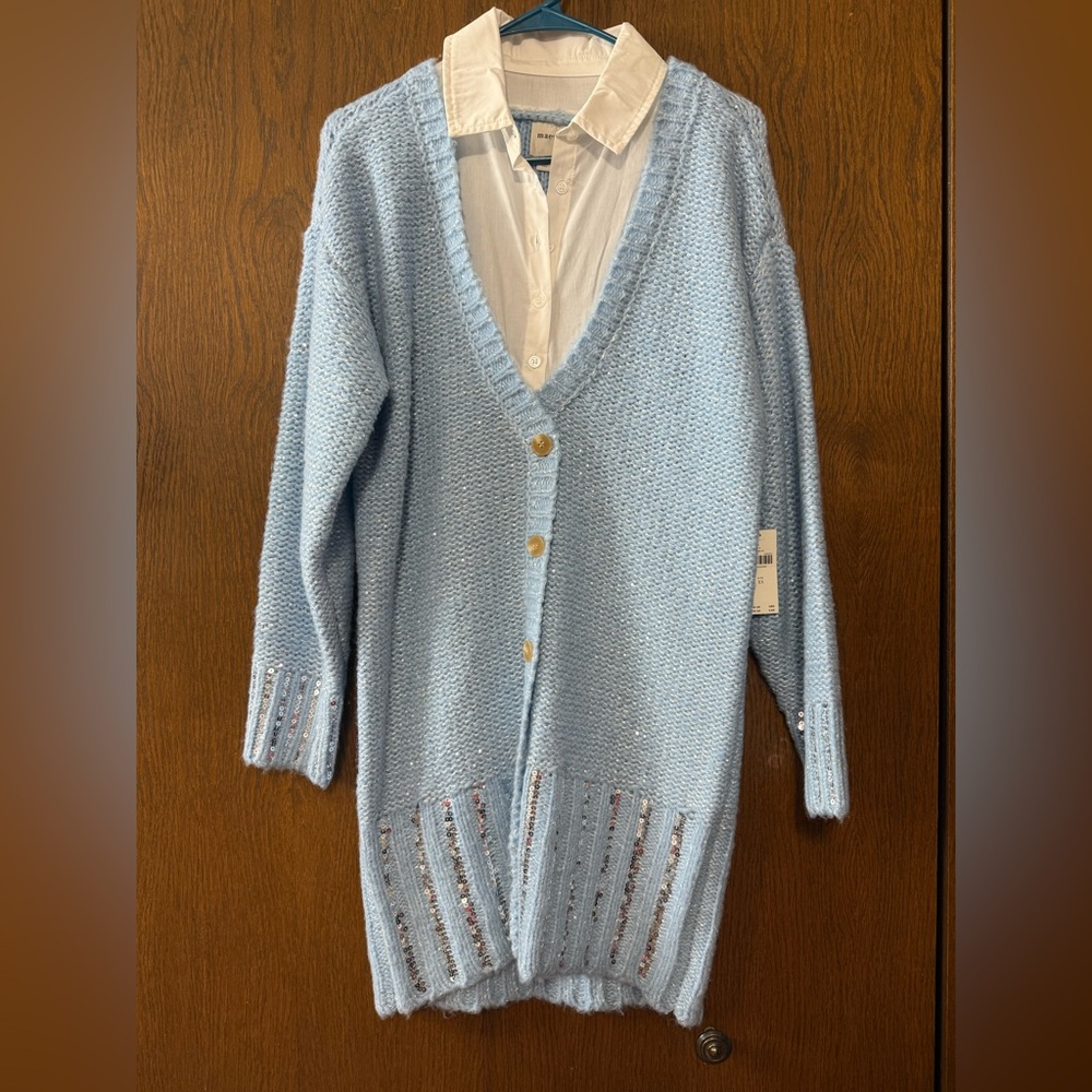 Maeve Light Blue Women's Sweater Dress NWT